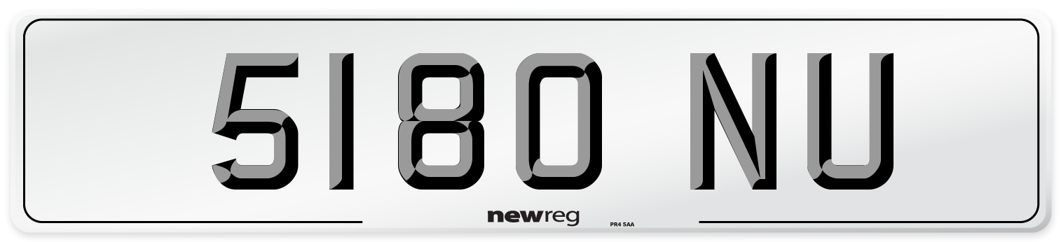 5180 NU Number Plate from New Reg